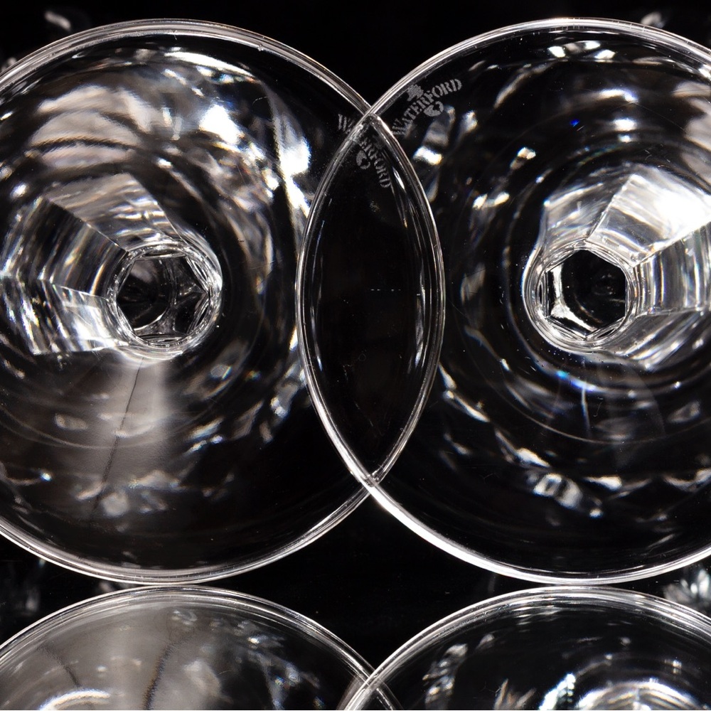 Waterford Crystal White Drinkware Set with Intricate Patterns - Picture 3 of 10